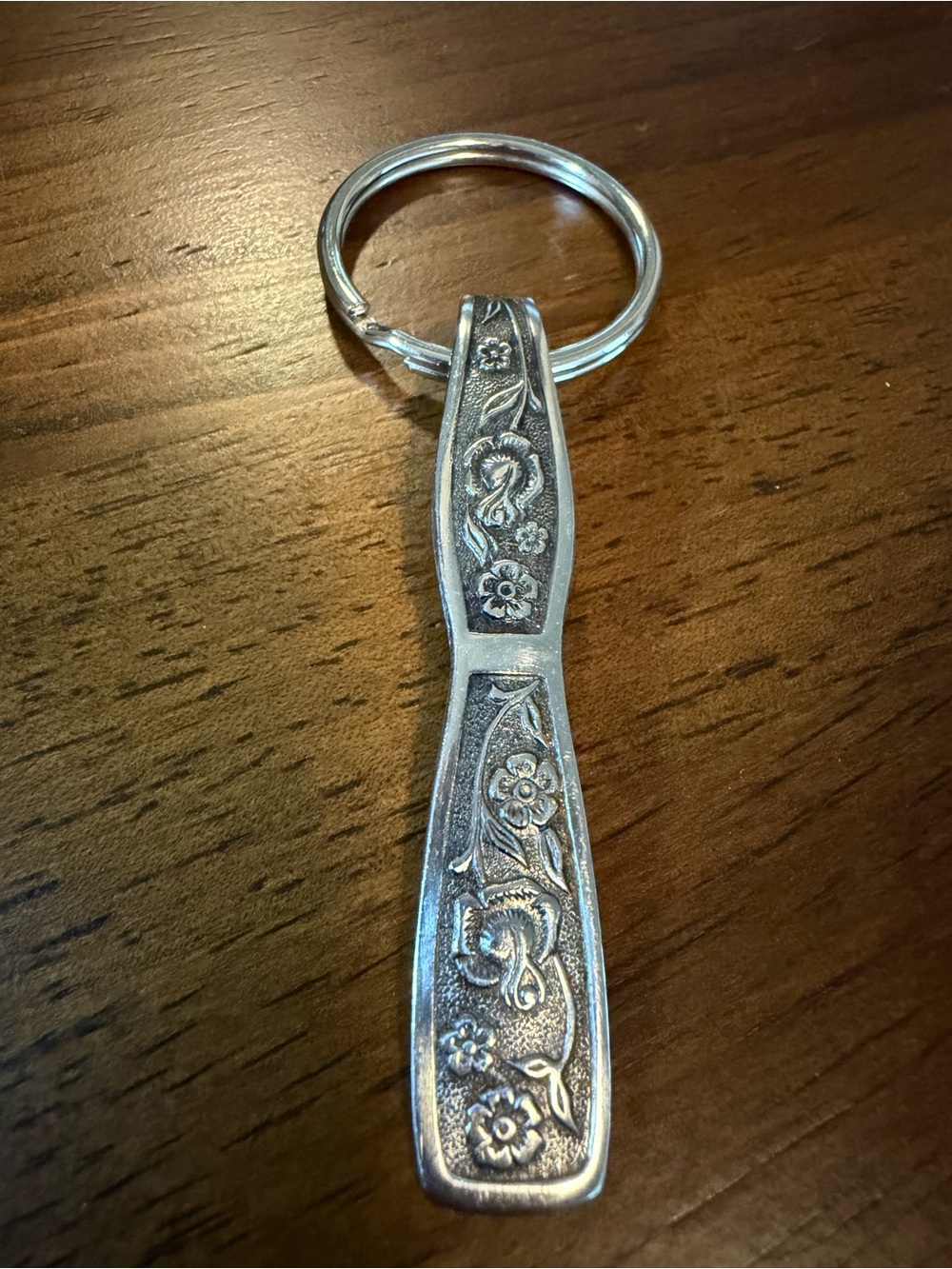 Stainless Floral Spoon Keychain